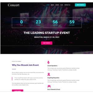 Pagina web para conciertos, ensambles u otro. Consta de pagina principal, acerca de la empresa, los servicios que ofrece y la localización o contacto.