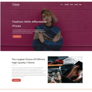 Pagina web para moda, tienda departamental o boutique. Con pagina principal, acerca de la empresa, los servicios que ofrece y la localización o contacto.