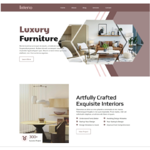 Pagina web para mueblería, decoración u otro. Consta de pagina principal, acerca de la empresa, los servicios que ofrece y la localización o contacto.