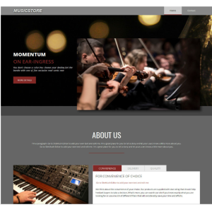 Pagina web para orquesta, mariachi u otro. Consta de pagina principal, acerca de la empresa, los servicios que ofrece y la localización o contacto.