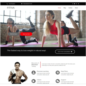 Pagina web para un entrenador, fisicoculturista u otro. Con pagina principal, acerca de la empresa, los servicios que ofrece y la localización o contacto.