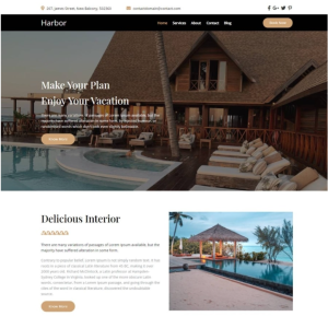 Pagina web para hotel, alojamiento u otro. Consta de pagina principal, acerca de la empresa, los servicios que ofrece y la localización o contacto.