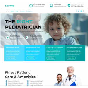 Pagina web para pediatra, especialidad u otro. Consta de pagina principal, acerca de la empresa, los servicios que ofrece y la localización o contacto.
