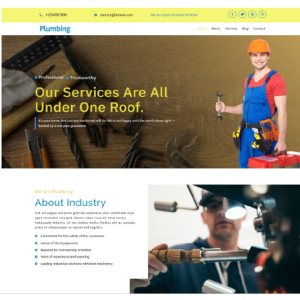 Pagina web para plomería, ferretería u otro. Consta de pagina principal, acerca de la empresa, los servicios que ofrece y la localización o contacto.